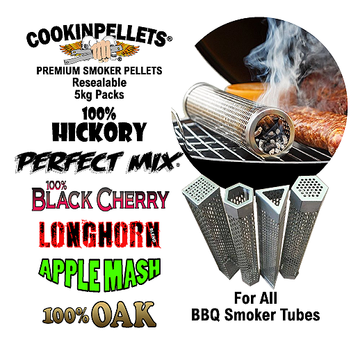 100% Hickory BBQ Smokin'Pellets for all types of BBQ Smoker Tubes
For BBQ Smokin' in Charcoal & Gas BBQ's