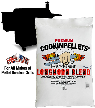 1x18kg SINGLE BUY - Premium LonghornTexanMesquite Smoker Pellets for all makes of Pellet Smoker Grills