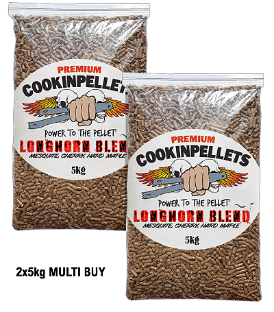 2x5kg MULTI BUY - Premium LonghornMesquiteSmoker Pellets for BBQ Pellet Smoker Tubes