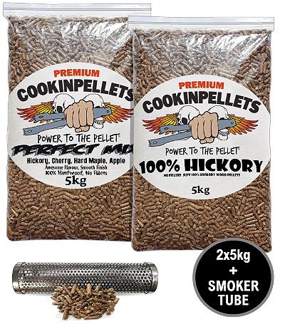 2x5kg COMBO BUY - Premium PerfectMix+Hickory+BBQ Smoker Tube