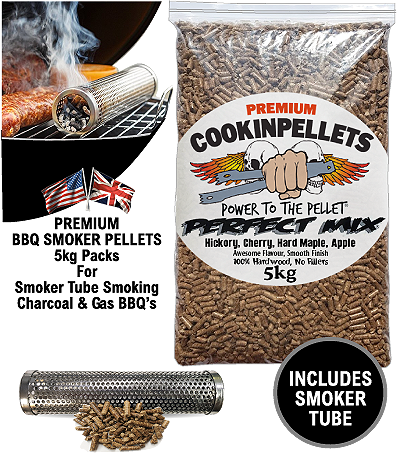 1x5kg COMBO BUY - Premium PerfectMixSmokerPellets+SmokerTube